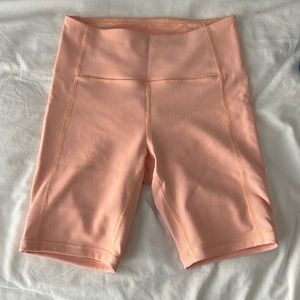 Ribbed contoured high rise 8” biker shorts